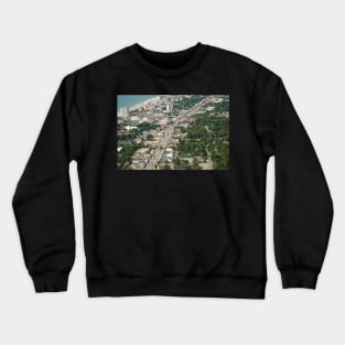 Aerial view of building, Myrtle beach Crewneck Sweatshirt